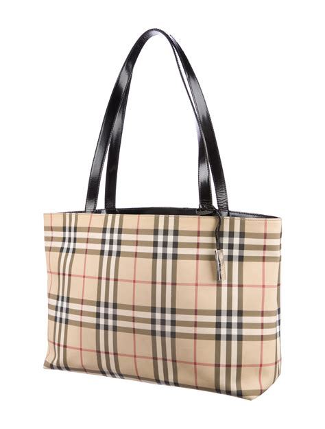 burberry coated vintage check large shopper tote bag|Burberry Check bags for women.